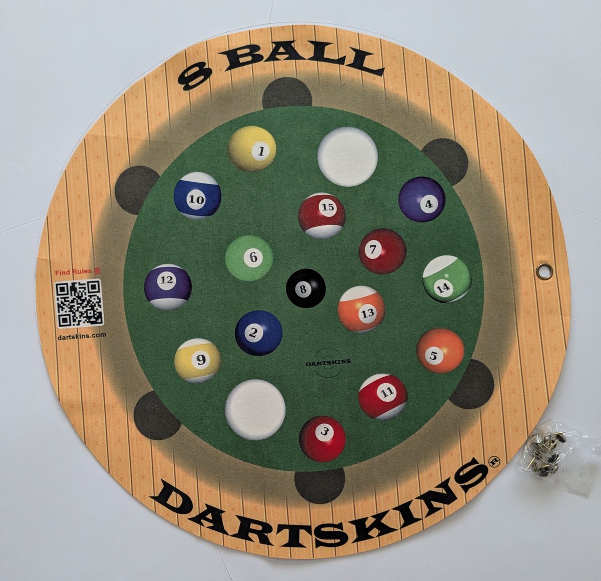 Dartskins 8 Ball - Dartspel - Biljartthema - Snelle Speelrondes - Geschikt voor Alle Leeftijden