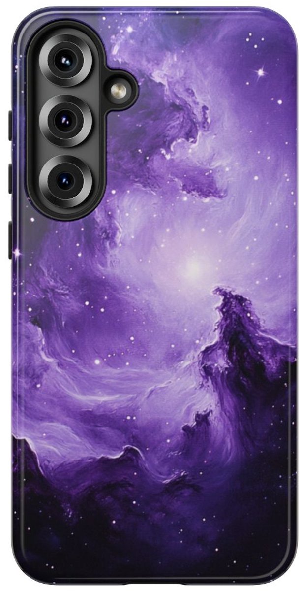 Paarse Nevelgalaxy – Telefoonhoesje Geschikt voor Samsung Galaxy S25 Plus