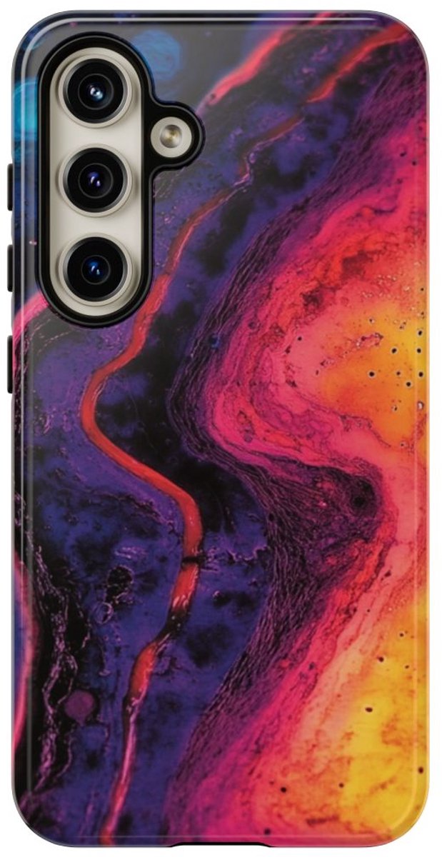 Abstracte Kleurrijke Vloeibare Kunst – Telefoonhoesje Geschikt voor Samsung Galaxy S24