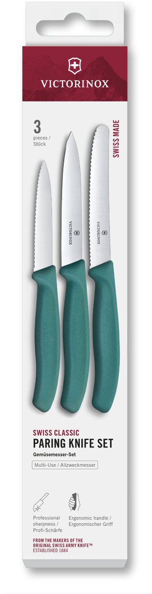 Victorinox Swiss Classic Keukenset 3-delig - Groen - Glad/kartel