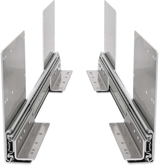 Set de guides de tiroir 90 cm + supports de sol hauts + supports intérieurs 36" entièrement extensibles et capacité de charge de 250 kg - 2 pièces rails de tiroir robustes et courts 900 mm 36 pouces