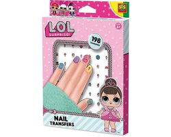SES Creative - L.O.L. - Nagel Opmaken - Knutselen Meisjes - 198 Stickers - Aanbrengen met Water - Vanaf 6 jaar