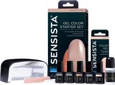 Sensista Starter Set met LED-lamp + 2 Color Gels – I Like You A Latte + Vanilla Sky – Gellak Voordeelset – Gel Nagellak voor LED-lamp