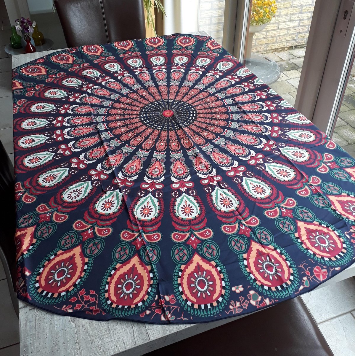 Mandala doek - Wandkleed - Tafelkleed rond 150 cm | bol.com