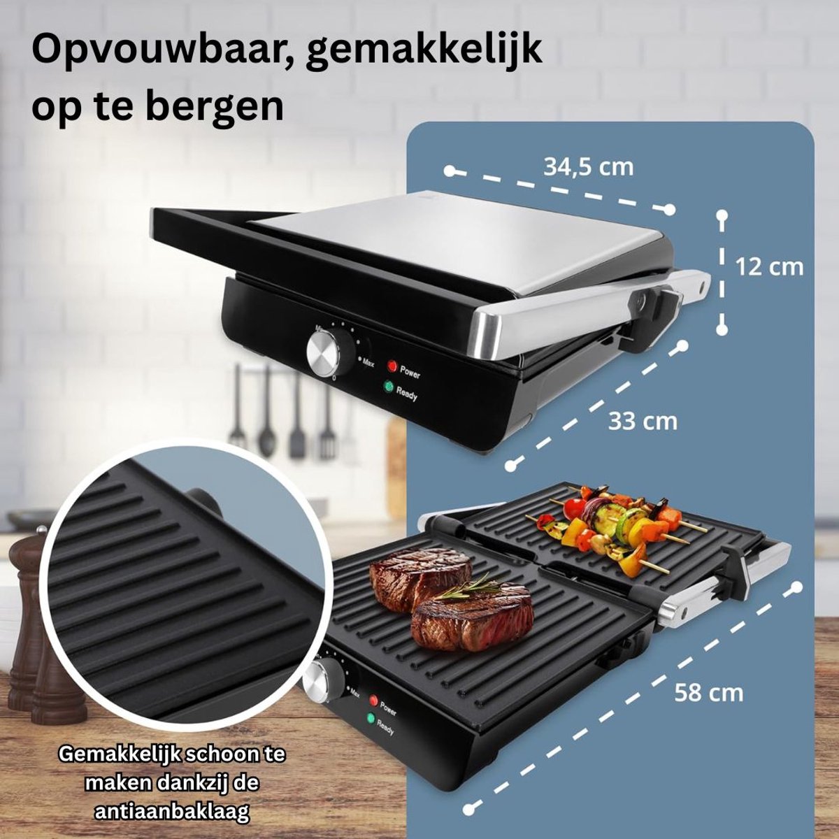 Tosti Apparaat - Panini Grill - Contactgrill thumbnail 4