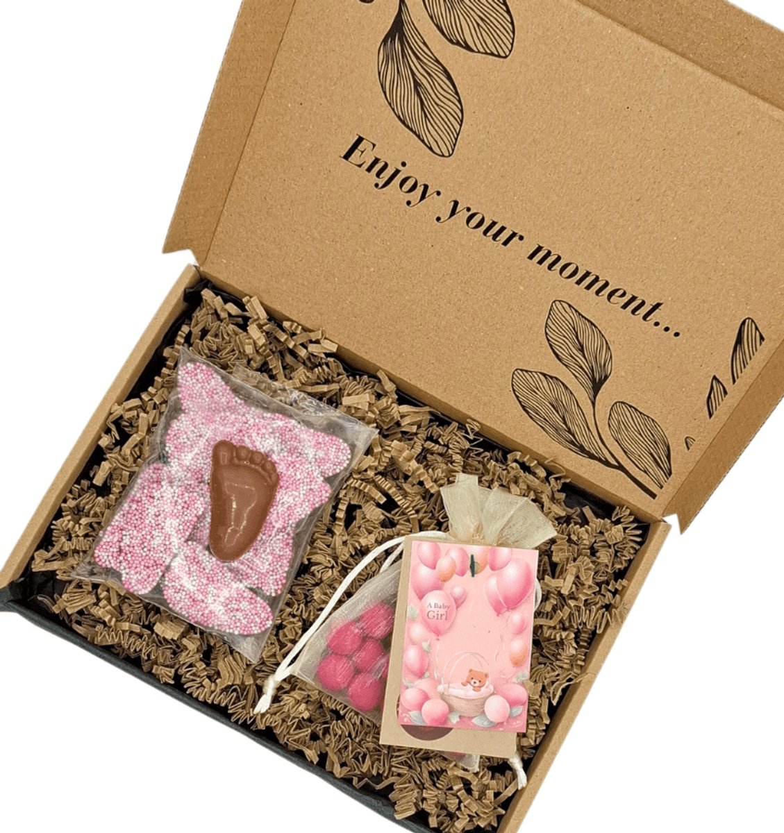 Geboorte, Groei Pakket Meisje - Chocolade & Zaadbommen - My-Moments