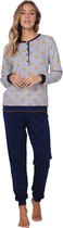 Pastunette - Moonlite - Pyjama - Katoen - Wit/ Blauw - Taille 50