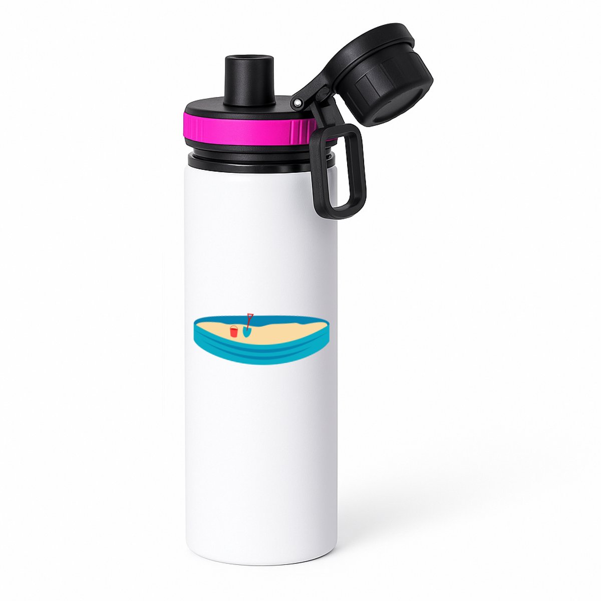 Hacebo® - Zandbak waterfles met draaidop roze - Kind - Kinderen - Speeltuin - speelgoed - zand - water fles - 850ML