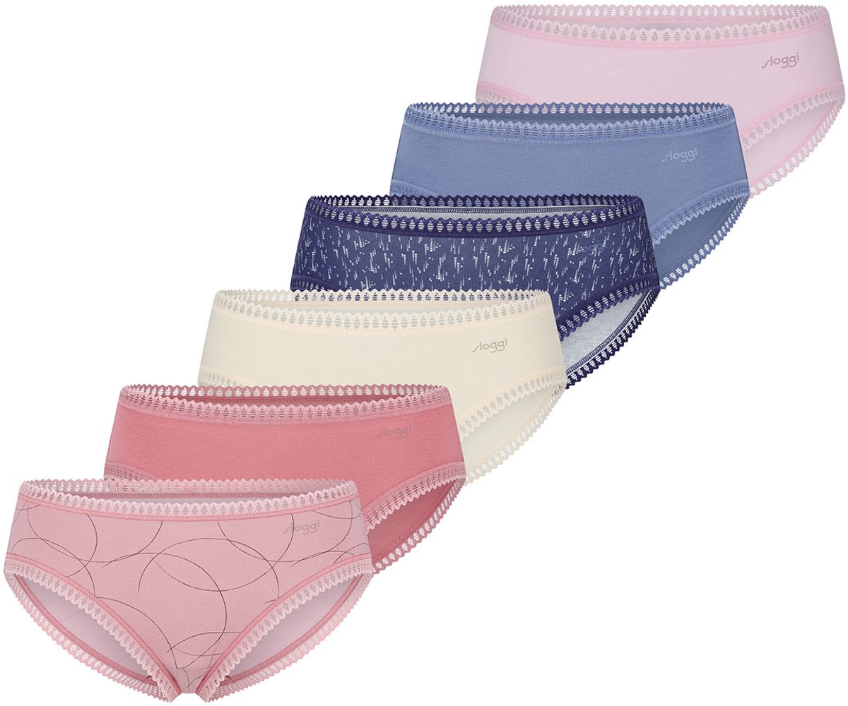 sloggi Dames hipster slip 6 pack GO Crush