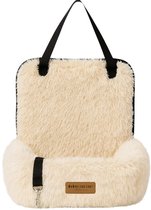 By Cee Cee Car Seat Dog Deluxe - Panier de voiture pour chien avec ceinture - Panier de voiture pour chien - Siège pour chien - Siège de voiture - Beige