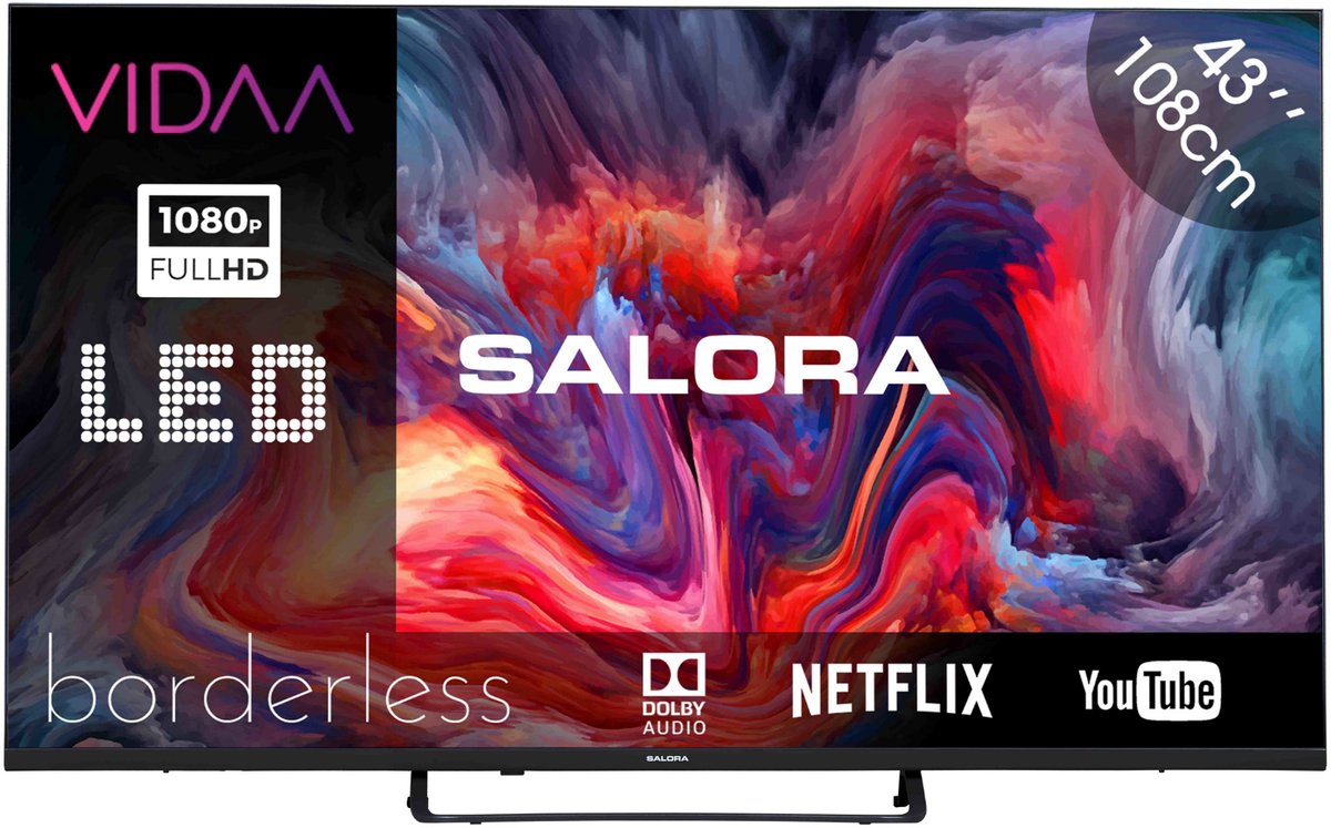 Salora FOD43FV - 43 Inch - Smart TV - Full HD - 2023 - VIDAA - Smart 43 inch tv