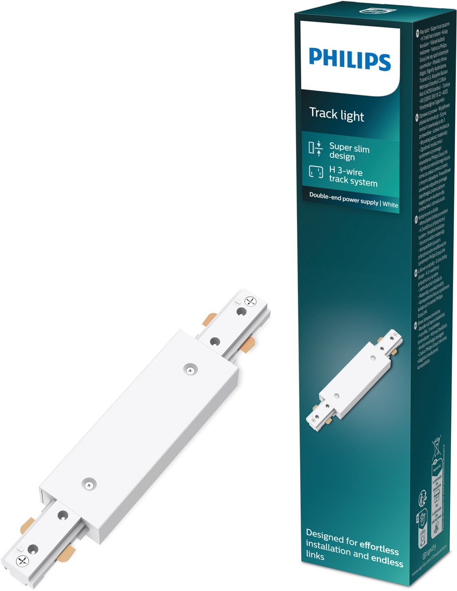 Philips EasyLink - Dubbelzijdige stroomaansluiting - Wit - Railverlichting