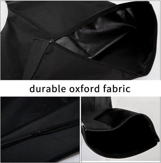 Bladzuigerzak - Opbergtas voor Bladblazer - Bladblazer vacuümzak - Bladorganizerzakken - Bladopvangzak - Tuinbladopvangzak - 420D Oxford-stof - 44*60cm - Zwart - Rits en trekkoord - Waterdicht van Merkloos	 — afbeelding 2