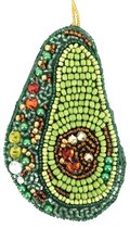 HomeBound by KY | Hanger met kralen avocado | hanger | kersthanger | feestdecoratie | hanger avocado | 13x7x2cm