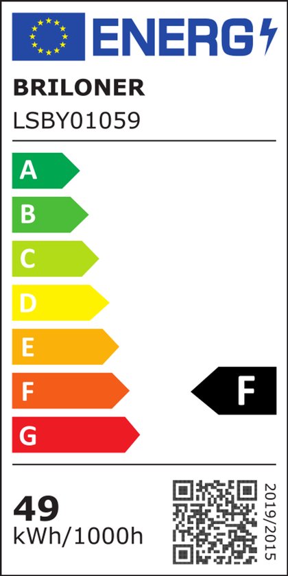BRILONER - Ventilateur de plafond avec éclairage - Plafonnier LED avec ventilateur - dimmable - 5 vitesses - Ø48,5cm - blanc