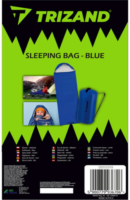 Sac de couchage Trizand - bleu S10249 | Sac de couchage