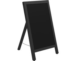 BRASQ Krijtstoepbord Zwart - 55x 85 CM - Krijtbord - Reclamebord - Stoepbord - Enkelzijdig - voor Binnen en Buiten - Horeca