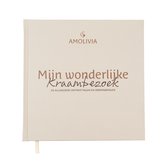 Amolivia Kraambezoekboek - Kraamboek - Kraamvisite invulboek - Crème