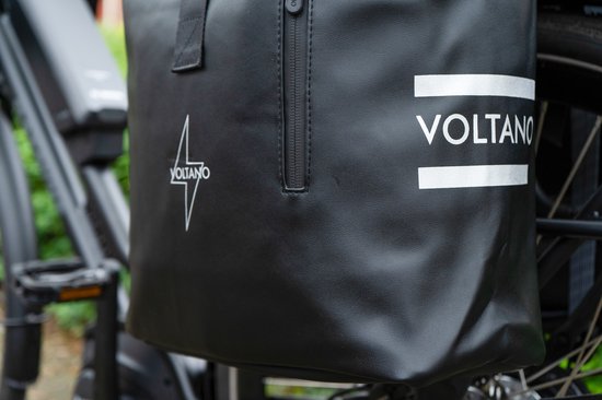 Voltano Dubbele Fietstas Rolltop E-bike Pro - Zwart - 48 Liter - 100% Waterdicht - Fietstassen Electrische Fietsen