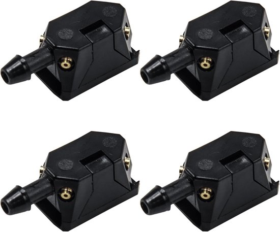 Convient pour les bras d'essuie-glace de voiture de 8 mm et 9 mm, buse de lave-glace de pare-brise, lot de 4 buses de lave-glace de voiture, buse de lave-glace universelle