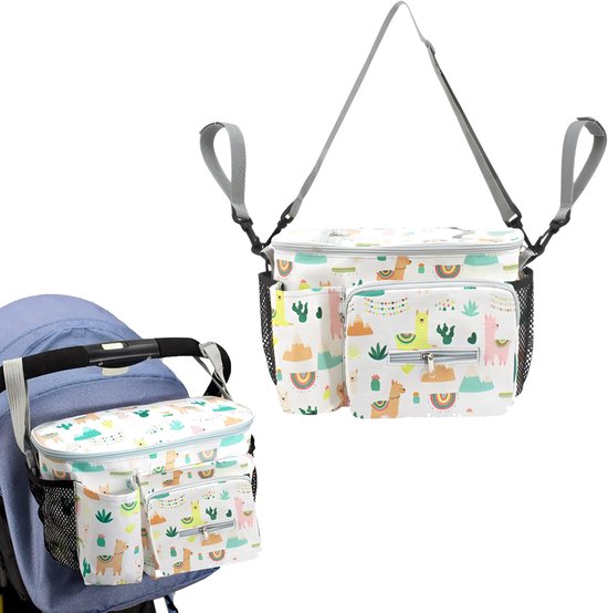Foto: Luiertas luiermand luier organizer 2jian multifunctionele kinderwagentas grote waterdichte luiertas anti kantel en antislip geschikt voor flessen smartphones en andere benodigdheden voor ouders 38x25 5x17 8 cm
