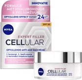 NIVEA CELLular Expert Filler Anti-Age Dagcrème - SPF 30 - Ouder wordende huid - Anti-Aging Met hyaluronzuur en Foliumzuur - 50 ml