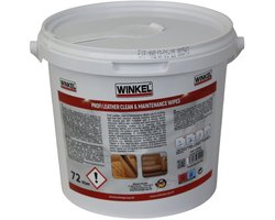 Winkel - Professionele leerreiniging - 72 vochtige doekjes - Schoonmaken van leren bekleding - Leer reiniger -