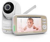 Vulpes Goods® Babycare - Babyfoon met Camera - Babymonitor met Camera en VOX - 5 inch FULL HD Scherm - Op afstand bestuurbaar - Baby Camera - Babyfoons met Geluidsdetectie - Nightvision - PRO Versie - Wit