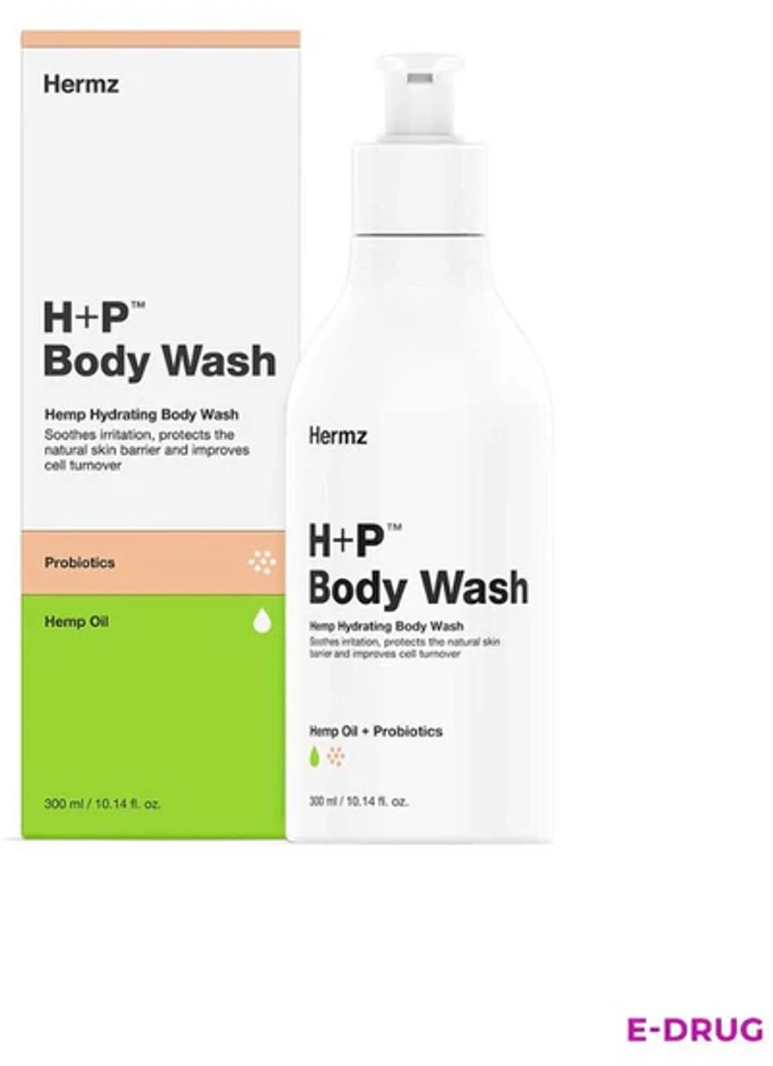 Dermz H+P Douchegel met CBD & Probiotica – 300 ml – Voor Gevoelige Huid – Vegan & Zonder Parabenen