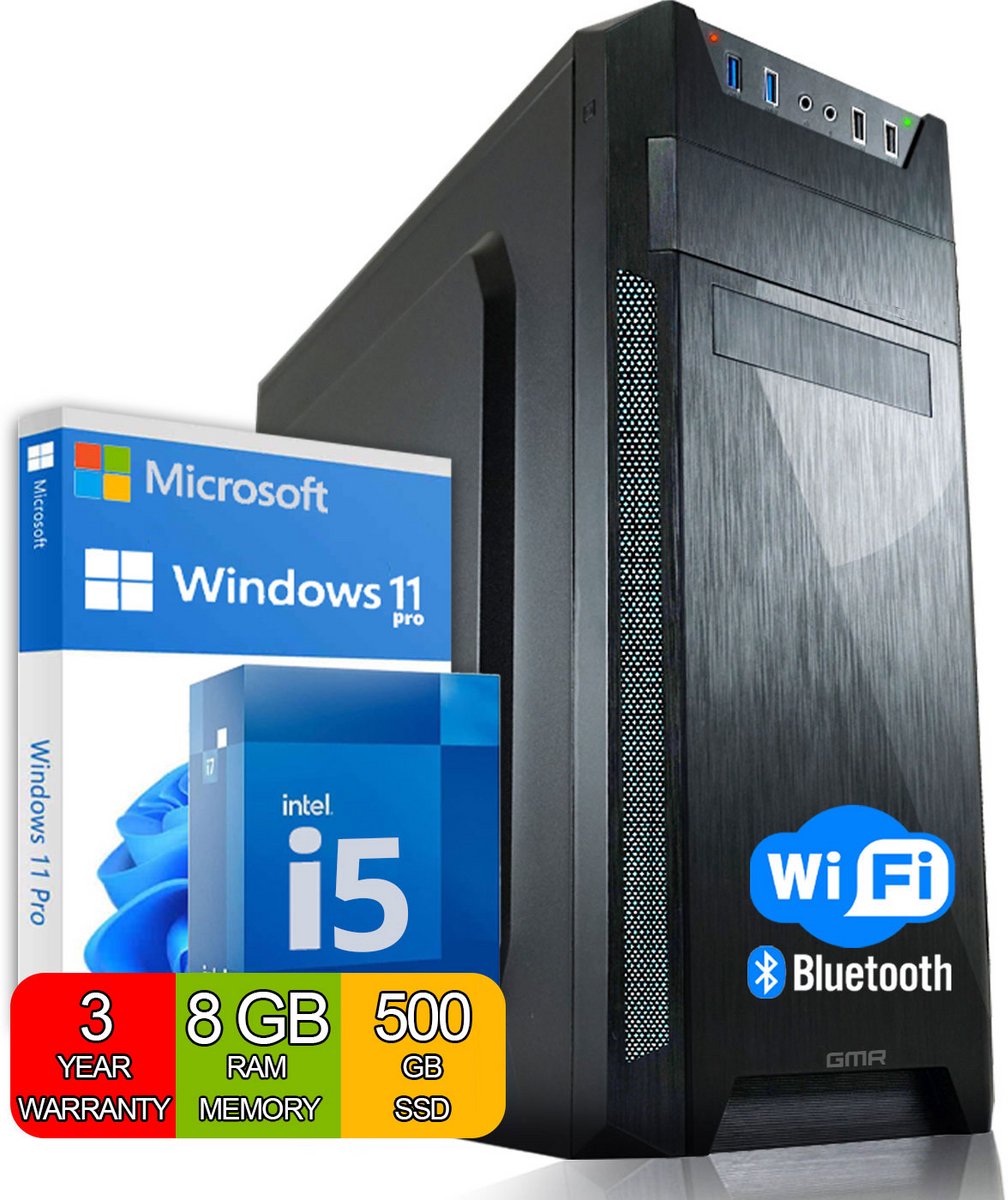 Intel Compleet PC | Intel Core i5 | 8 GB RAM | 250 GB SSD | Windows 11 Pro