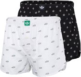Adidas Originals - Lot de 2 Boxer tissés - Boxers homme - Cotton tissé Comfort - noir, blanc