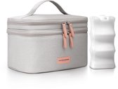 Vulpes Goods® Babycare - Luxe Koeltas met Koelelement - Voor Onderweg - Kolftas - Moedermelk tot 12 uur Koel - Koeltas Kolf - Koeltas Moedermelk - Bewaartas Babyvoeding - Premium Grey