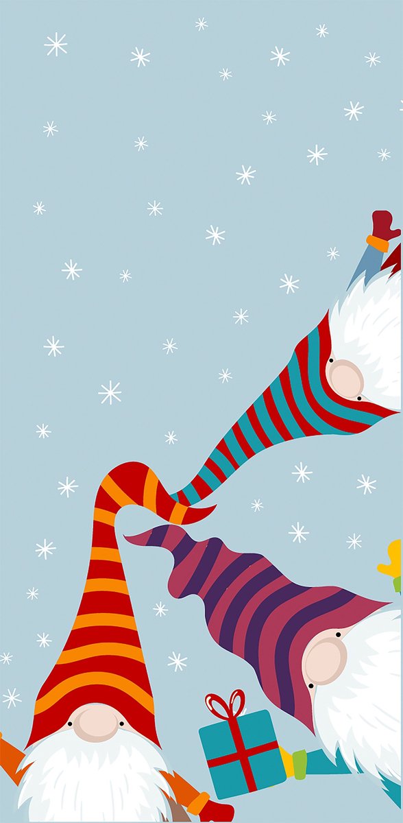 Paper + Design - Papieren Zakdoeken - Nordic Santas - 1 pakje=10 zakdoeken - Kabouter - Gnoom - Tafeldecoratie - Decoupage - Cadeautje - Feestje - Geschenkenlaantje
