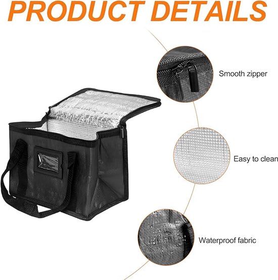 Koeltassen & Koelboxen, Opvouwbare thermische tas, Geïsoleerde tas, Picknicktas, Diepvriestas, IJszak, Lunchtas, Voor boodschappen, Picknick, Kamperen, Strand, BBQ, Reizen, Auto, 28*20*17cm van Merkloos — afbeelding 2