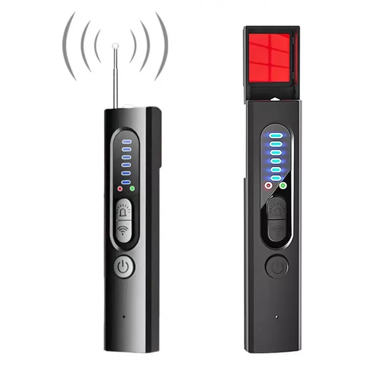 QTTVBTNA Bug Detector - GPS Tracker Vinder - Draadloze Camera Detector - Persoonlijke Beveiliging - Zwart - Compact Formaat - 1 Stuk