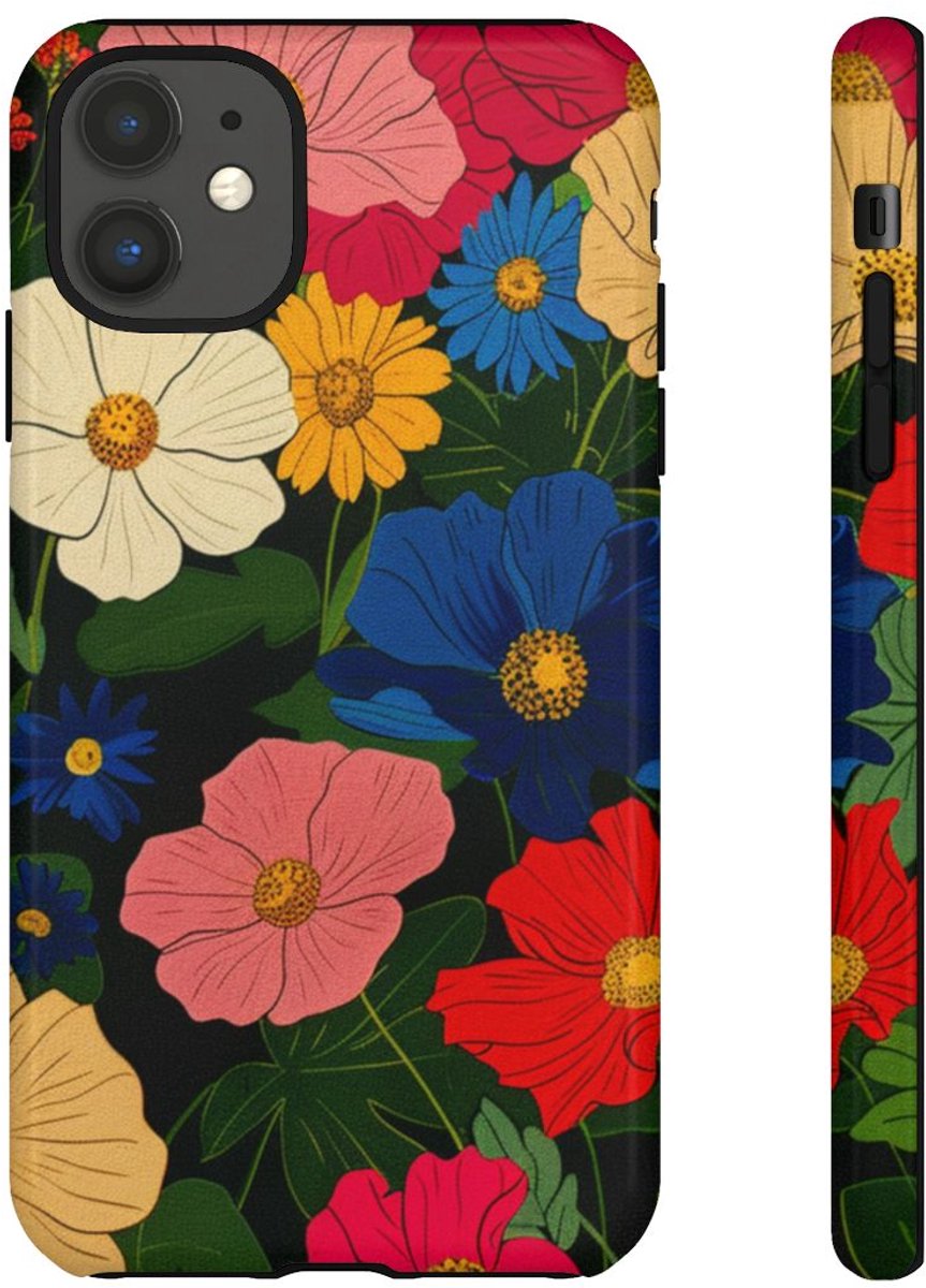 Kleurrijk Bloemenpatroon – Telefoonhoesje Geschikt voor iPhone 11