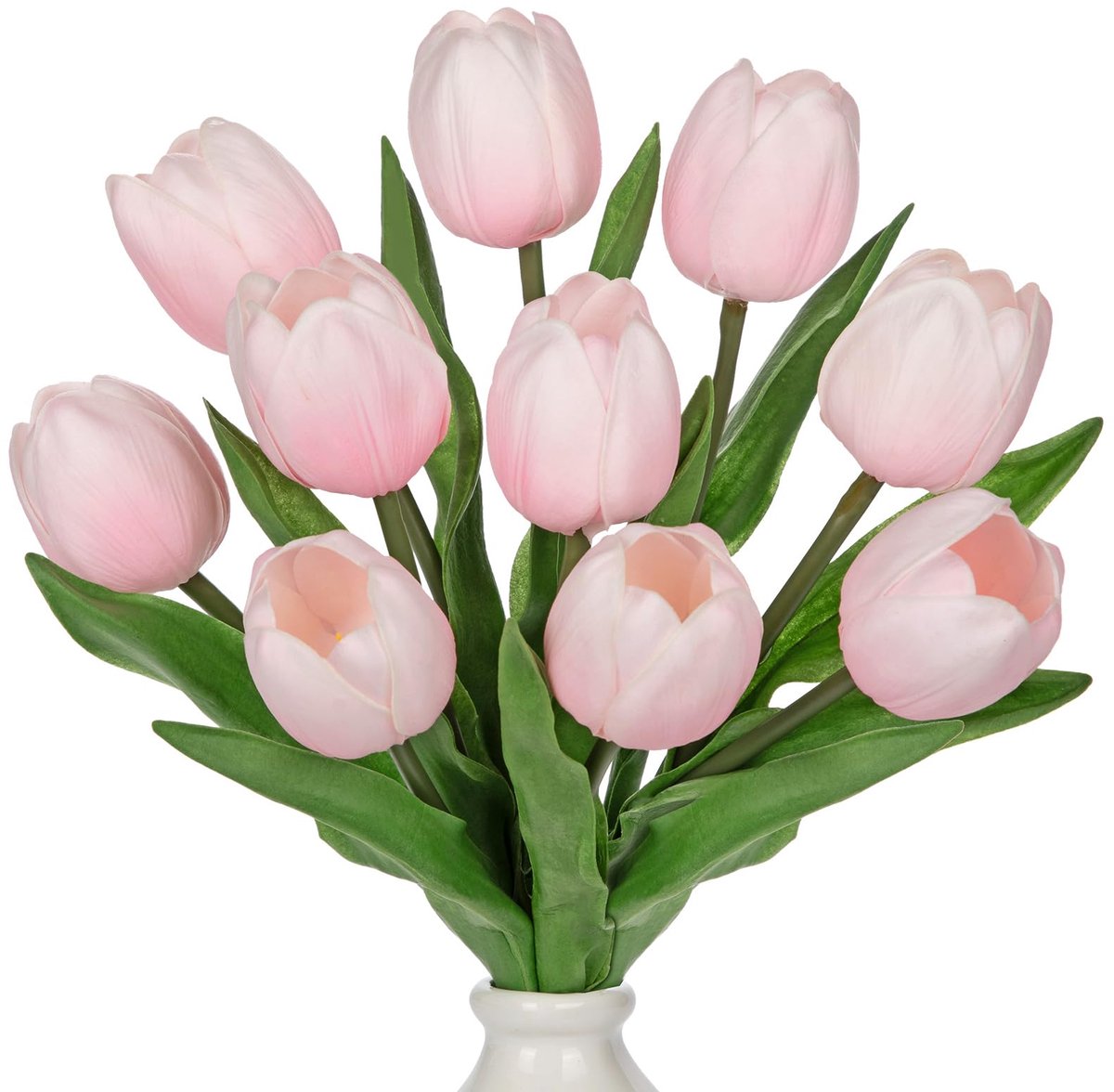 Ibenzoa Set van 10 Luxe Realistische Kunsttulpen voor Diverse Decoraties en Cadeaus in Roze