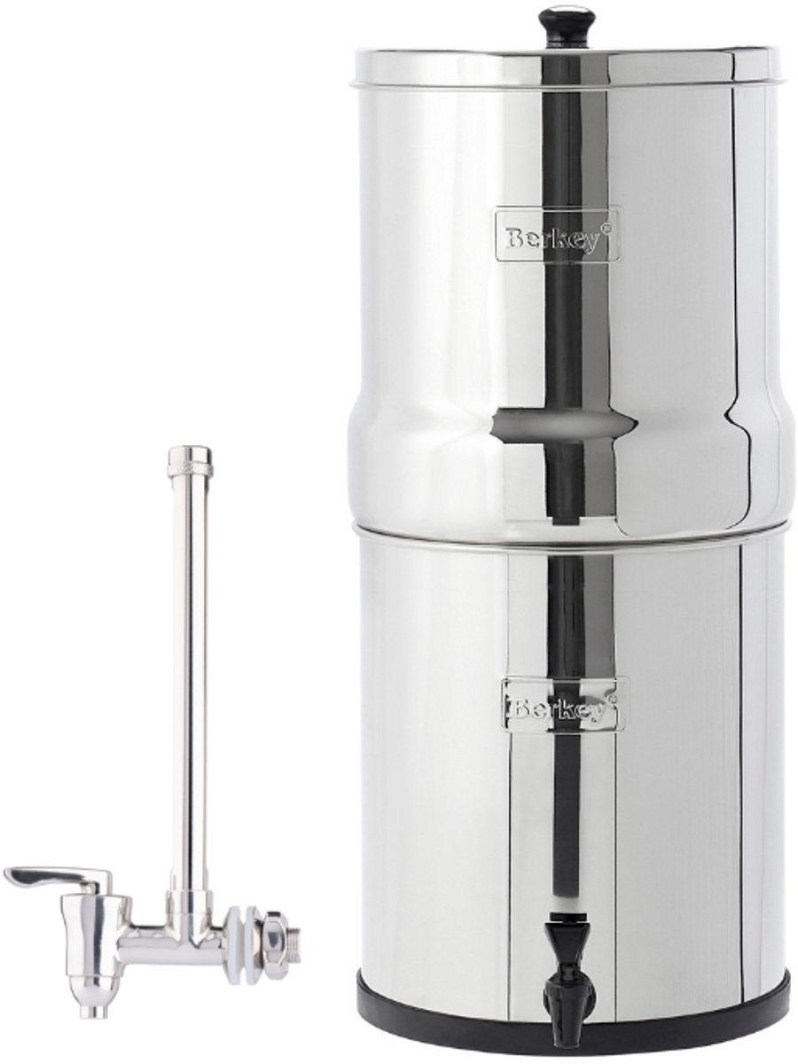 Big Berkey Set: Waterfilter 8,5L + RVS - 7 inch Spigot
