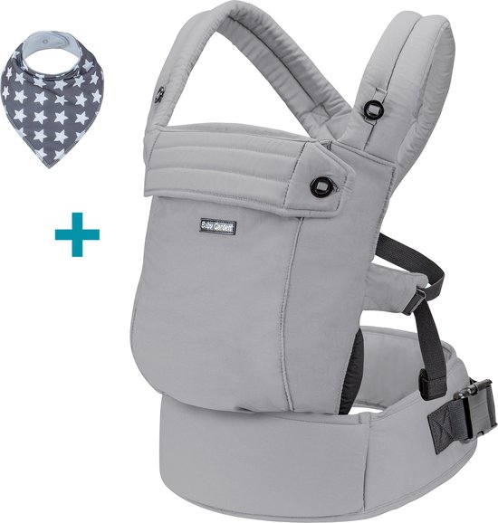 Baby Garden Premium baby draagzak van katoen - ergonomisch & comfortabel - Voor pasgeboren baby tot 15 kg - Grijs van Baby Garden — afbeelding 4