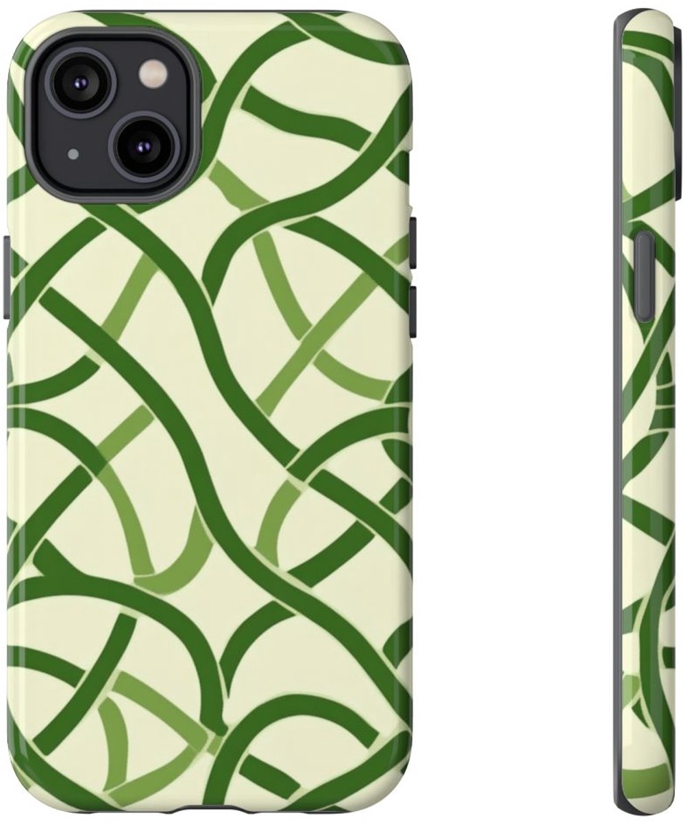 Groen Keltisch Knoopmotief – Telefoonhoesje Geschikt voor iPhone 14 Plus