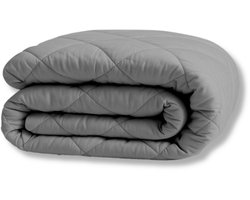 Y-NOT Dreambed Original All Year Grijs 240x220 - Lits Jumeaux - Dekbed Zonder Overtrek - Wasbaar Hoesloos Dekbed - 30 dagen proefslapen - Bedrukt dekbed - Dekbed met vaste overtrek - Extra Lang - All year winterdekbed & zomerdekbed