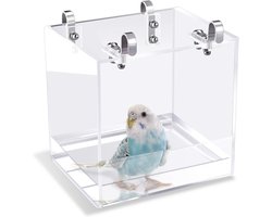 Lekvrij Vogelbad met Ophanghaken voor Kleine Vogels en Papegaaien