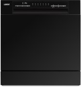 Labirent LMV8-7PZW1 - Mini Vaatwasser - 8 Couverts - 7 Programma’s - Modern - Kleine Vrijstaande Afwasmachine - Zwart