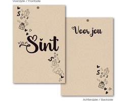 LMSK005 - Luxe cadeau kaartjes - Sinterklaas Cadeau labels - Cadeaukaartje - Sinterklaas wenskaarten 10x6,5 cm 18 stuks - cadeauversiering - Sinterklaas labels - Kadolabels voor sinterklaas - Sinterklaascadeau