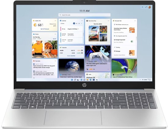 HP 15-fd0095wm Intel® Core™ i5 i5-1235U Laptop 39,6 cm (15.6") Full HD 8 GB DDR4-SDRAM 256 GB SSD Wi-Fi 6 (802.11ax) Windows 11 Home Zilver - HP - Hoofdafbeelding