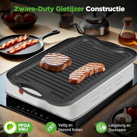 Grillplaat Inductie - Bakplaat - Gietijzer — afbeelding 4
