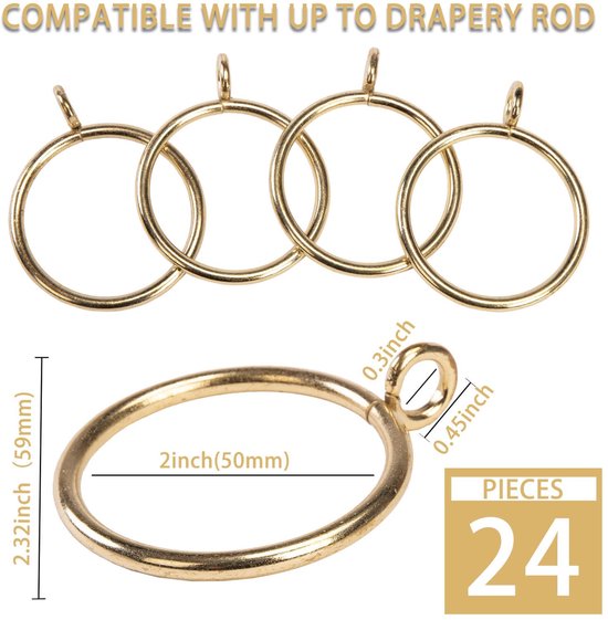 32 stuks gordijnringen 40 mm binnendiameter - ronde plastic ringen - doe-het-zelf 32 stuks gordijnringen 40 mm binnendiameter - ronde plastic ringen - doe-het-zelf