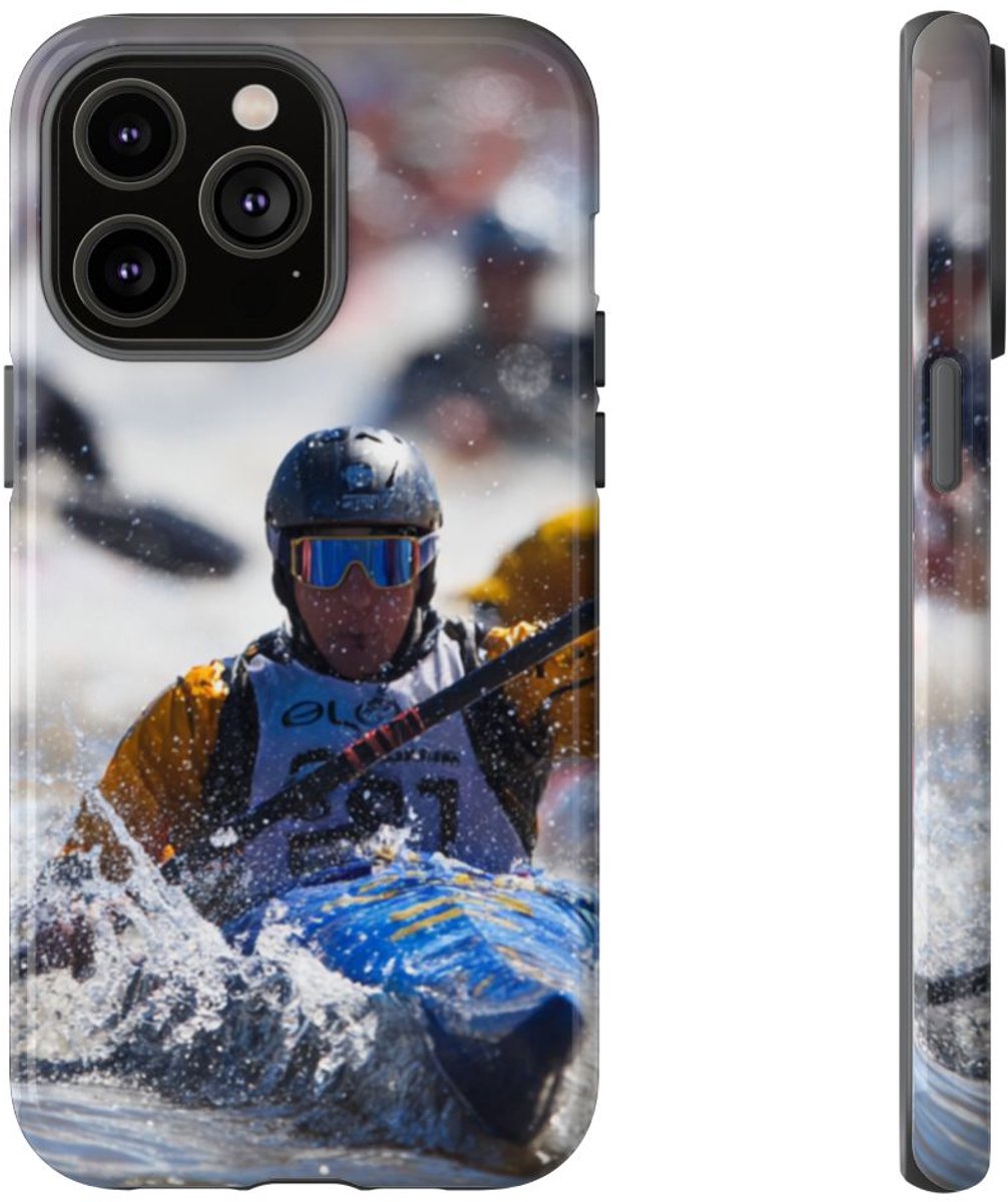 Kajakrace Actie Scène – Telefoonhoesje Geschikt voor iPhone 14 Pro Max