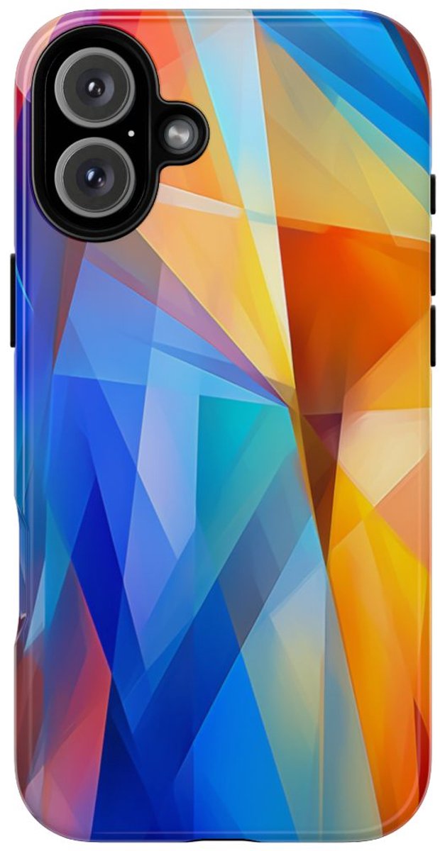 Levendig Geometrisch Abstract Ontwerp – Telefoonhoesje Geschikt voor iPhone 16 Plus