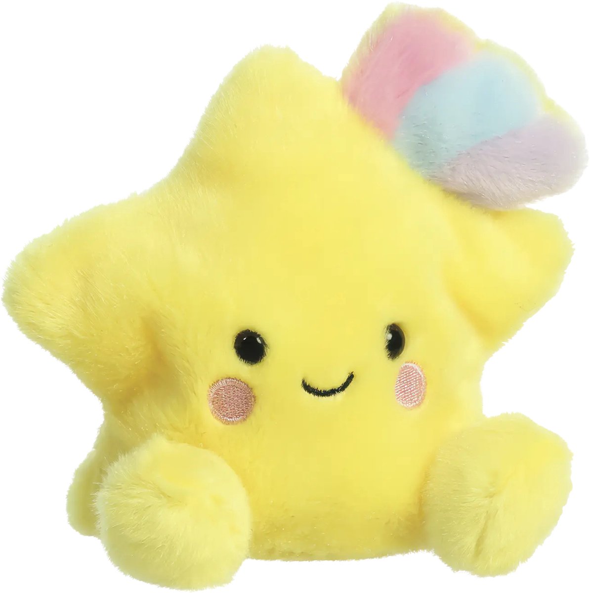 Aurora eco friendly serie - knuffel spadająca gwiazdka - 13 cm - geel - zacht pluche afbeelding